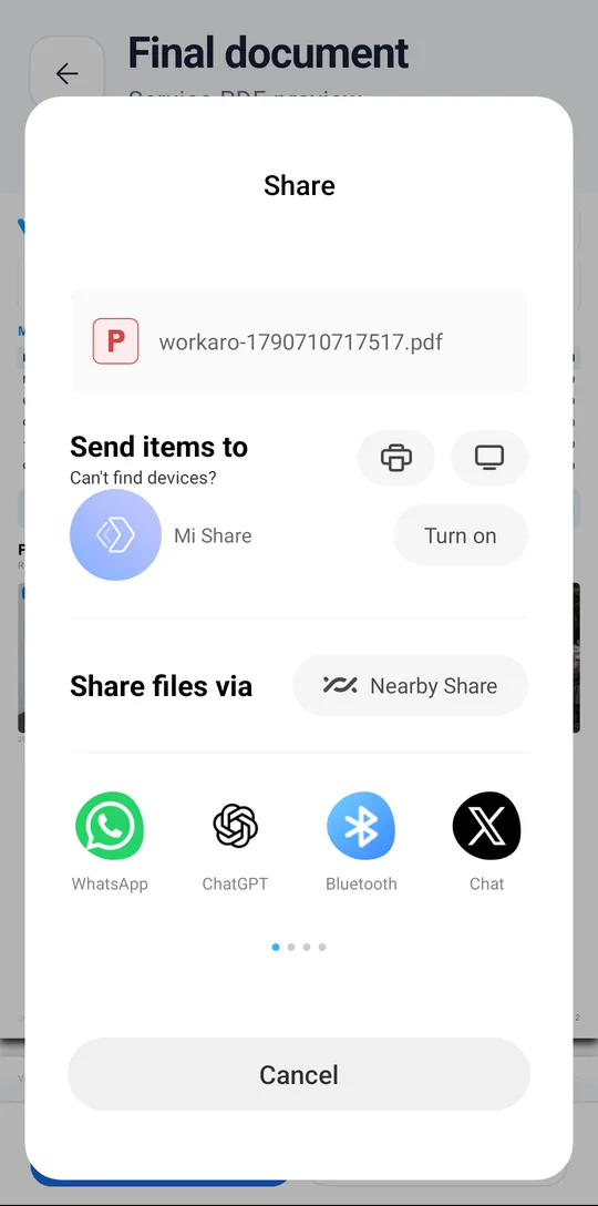 Send the PDF in seconds
